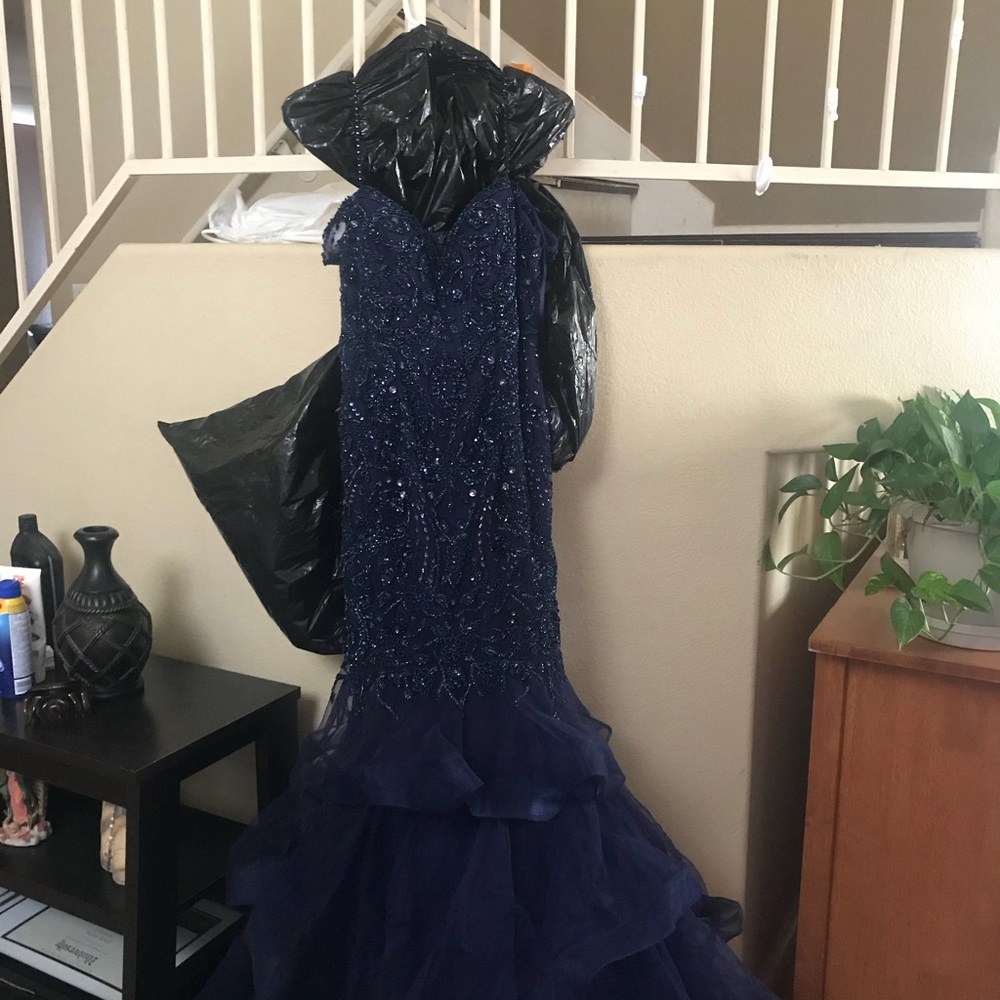 Navy blue prom dress